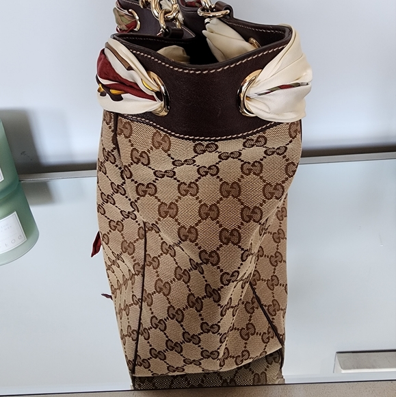 Gucci Positano Scarf Monogram Tote Bag - Picture 3 of 12